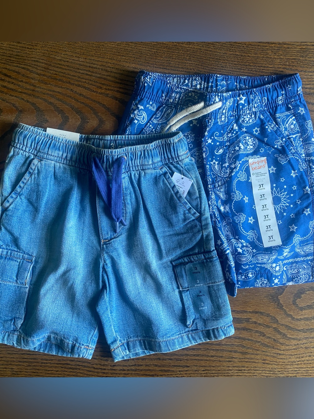 NEW - GAP Pull-On Cargo Shorts and Bandana Print Shorts Bundle